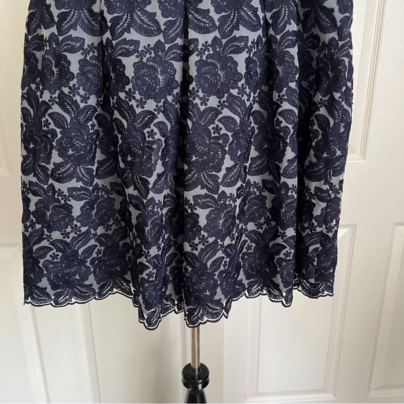 NWT Talbots Woman Blue Lace Floral Special Occasion Skirt Womens Plus Sz 14W - Picture 3 of 14